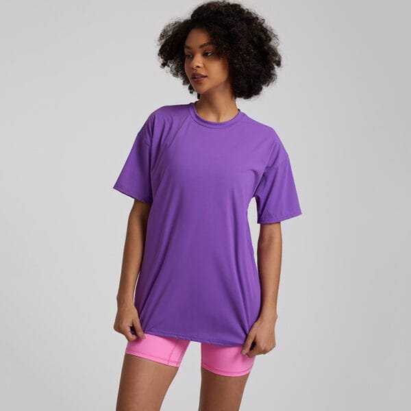 Women Loose Soft Breathable Comfortable Sports Yoga Gym T-shirts - Image 7