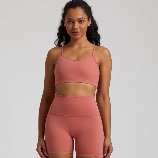 Guangzhou Manufacturing Customized Beautiful Butterfly Back Sexy Yoga Gym Fitness Sports Bra - Image 13