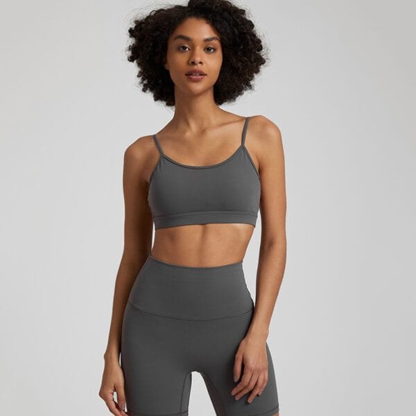 Guangzhou Manufacturing Customized Beautiful Butterfly Back Sexy Yoga Gym Fitness Sports Bra - Image 4