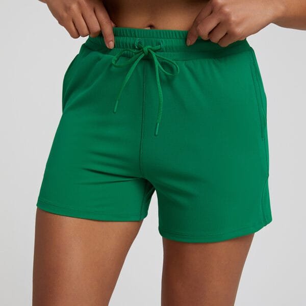 Casual Women Sports Gym Fitness Shorts Hot Pants With Drawstring And Side Pockets - Image 2