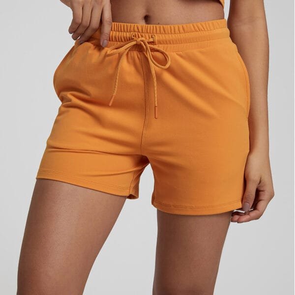 Casual Women Sports Gym Fitness Shorts Hot Pants With Drawstring And Side Pockets - Image 4