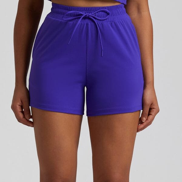 Casual Women Sports Gym Fitness Shorts Hot Pants With Drawstring And Side Pockets - Image 8