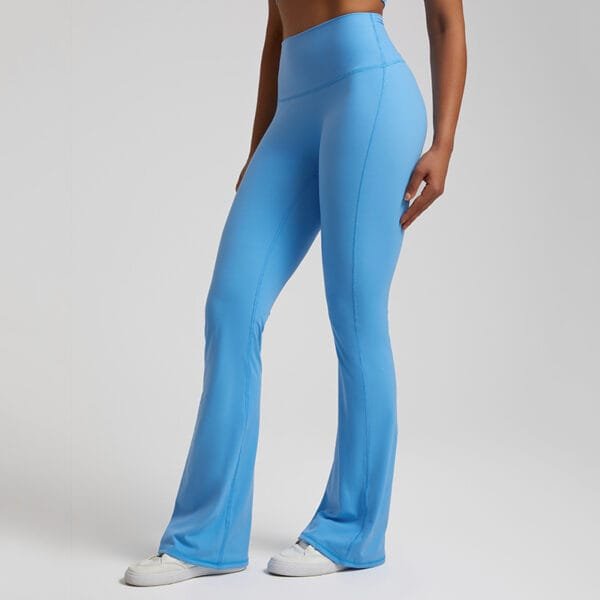 Popular High Waist Long Comfortable Breathable Yoga Gym Fitness Sports Flare Pants - Image 7