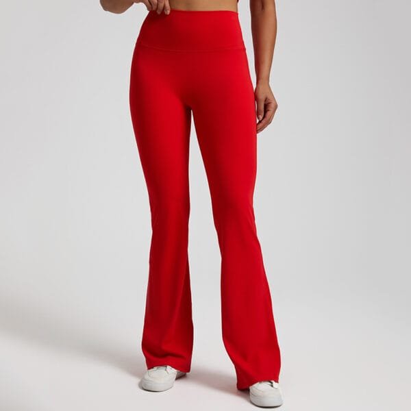 Popular High Waist Long Comfortable Breathable Yoga Gym Fitness Sports Flare Pants - Image 8