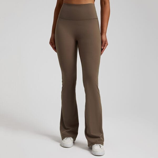Popular High Waist Long Comfortable Breathable Yoga Gym Fitness Sports Flare Pants - Image 10