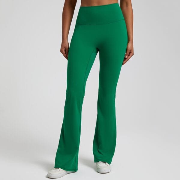 Popular High Waist Long Comfortable Breathable Yoga Gym Fitness Sports Flare Pants - Image 4