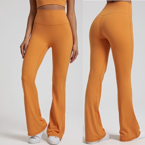 Popular High Waist Long Comfortable Breathable Yoga Gym Fitness Sports Flare Pants