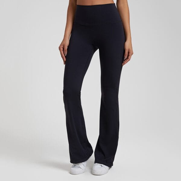 Popular High Waist Long Comfortable Breathable Yoga Gym Fitness Sports Flare Pants - Image 6