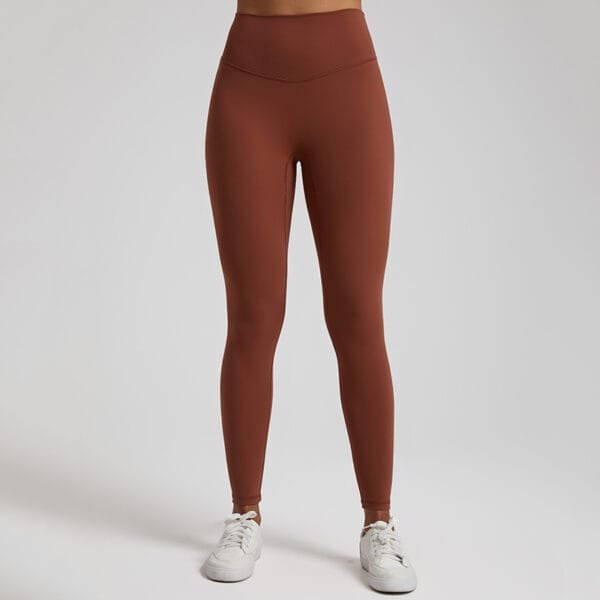 Multi Colors High Waist Butt Lifting Soft Skinny No Front Embarrassed Seam Line Yoga Leggings - Image 11