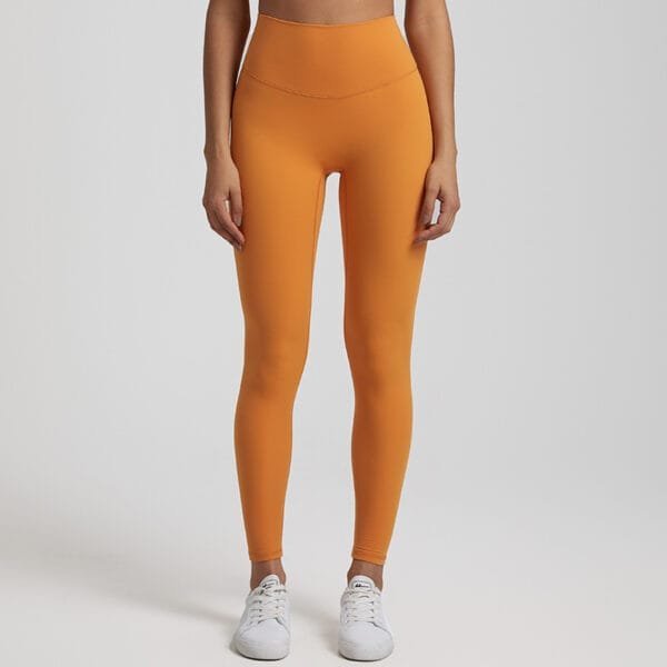 Multi Colors High Waist Butt Lifting Soft Skinny No Front Embarrassed Seam Line Yoga Leggings - Image 14