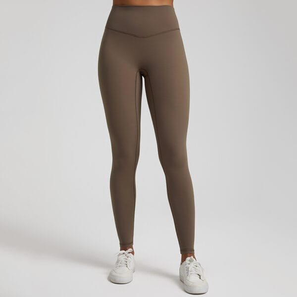 Multi Colors High Waist Butt Lifting Soft Skinny No Front Embarrassed Seam Line Yoga Leggings - Image 5