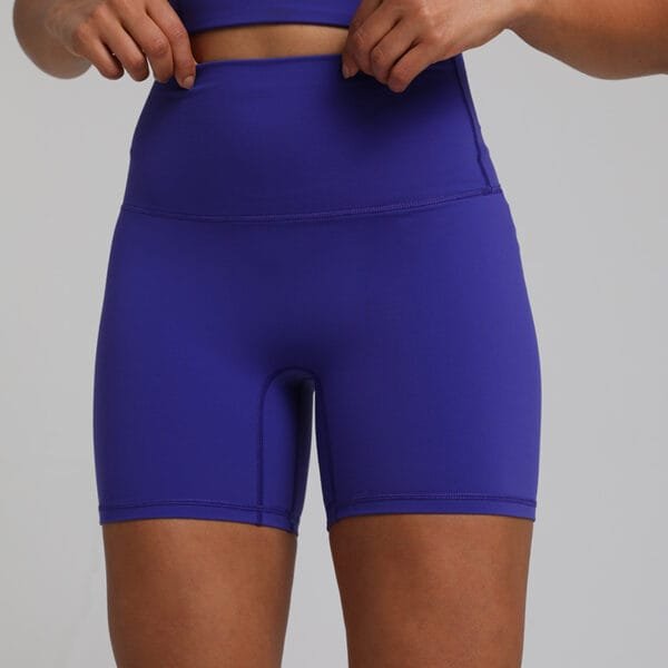 Bright Colors High Waist High Elastic Yoga Fitness Biker Three-point Shorts - Image 10