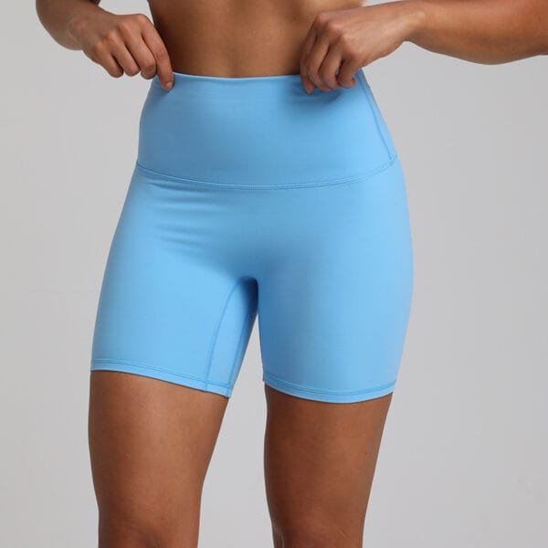 Bright Colors High Waist High Elastic Yoga Fitness Biker Three-point Shorts - Image 16