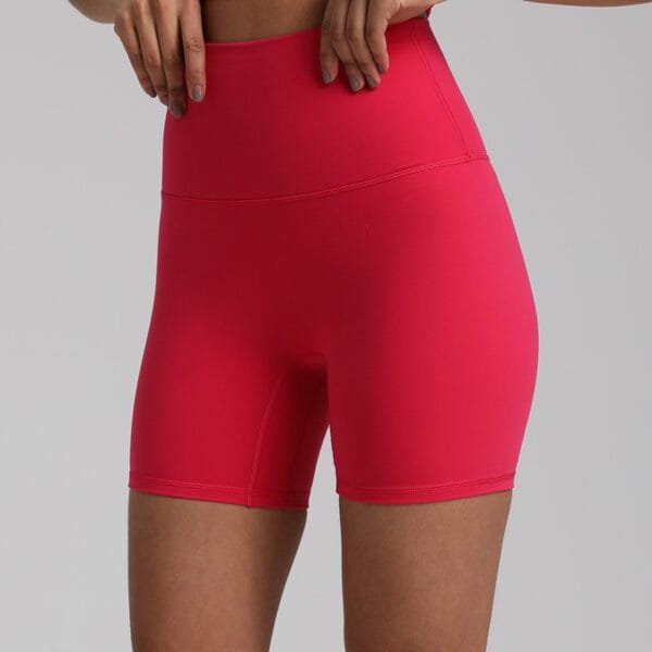 Bright Colors High Waist High Elastic Yoga Fitness Biker Three-point Shorts - Image 17