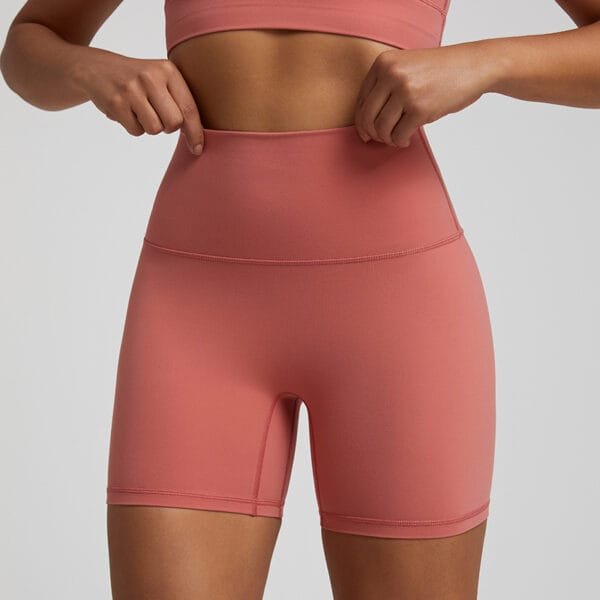 Bright Colors High Waist High Elastic Yoga Fitness Biker Three-point Shorts - Image 18