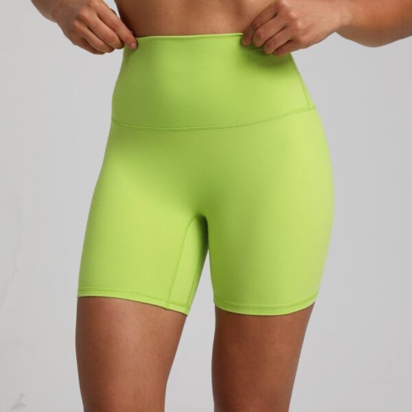 Bright Colors High Waist High Elastic Yoga Fitness Biker Three-point Shorts - Image 20