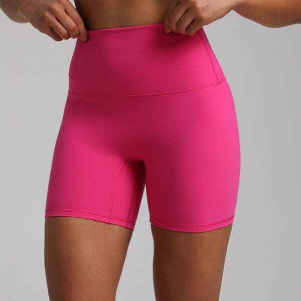 Bright Colors High Waist High Elastic Yoga Fitness Biker Three-point Shorts - Image 21