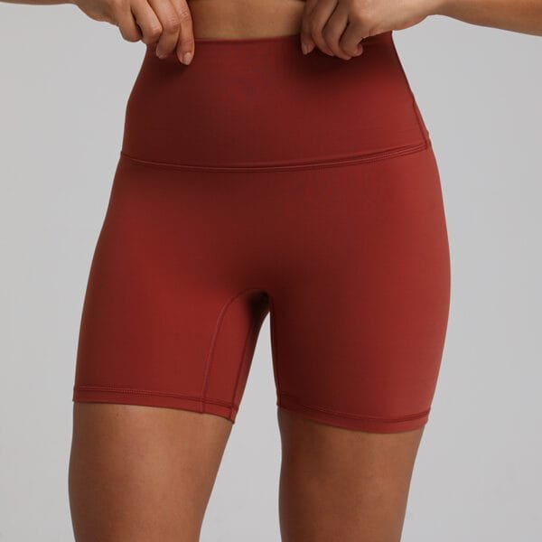 Bright Colors High Waist High Elastic Yoga Fitness Biker Three-point Shorts - Image 4