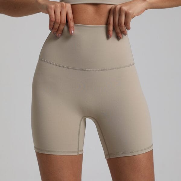 Bright Colors High Waist High Elastic Yoga Fitness Biker Three-point Shorts - Image 5