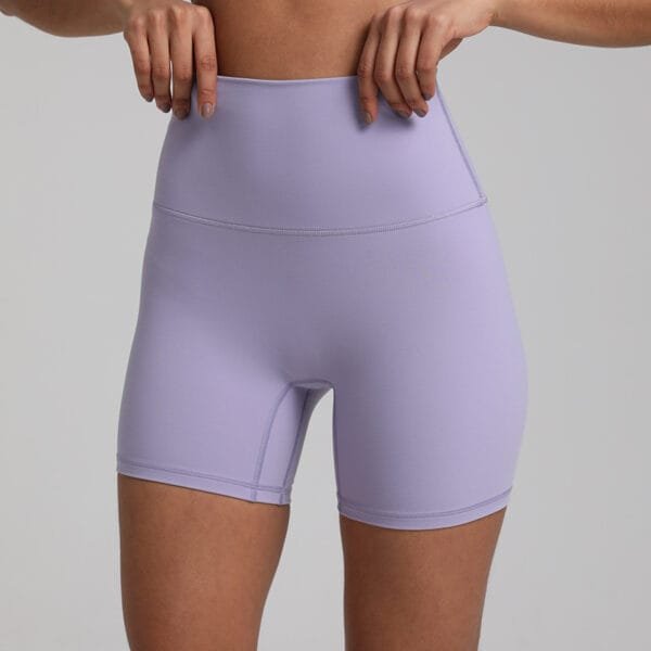Bright Colors High Waist High Elastic Yoga Fitness Biker Three-point Shorts - Image 7