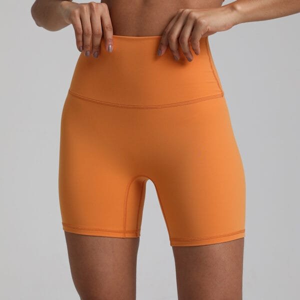 Bright Colors High Waist High Elastic Yoga Fitness Biker Three-point Shorts - Image 8